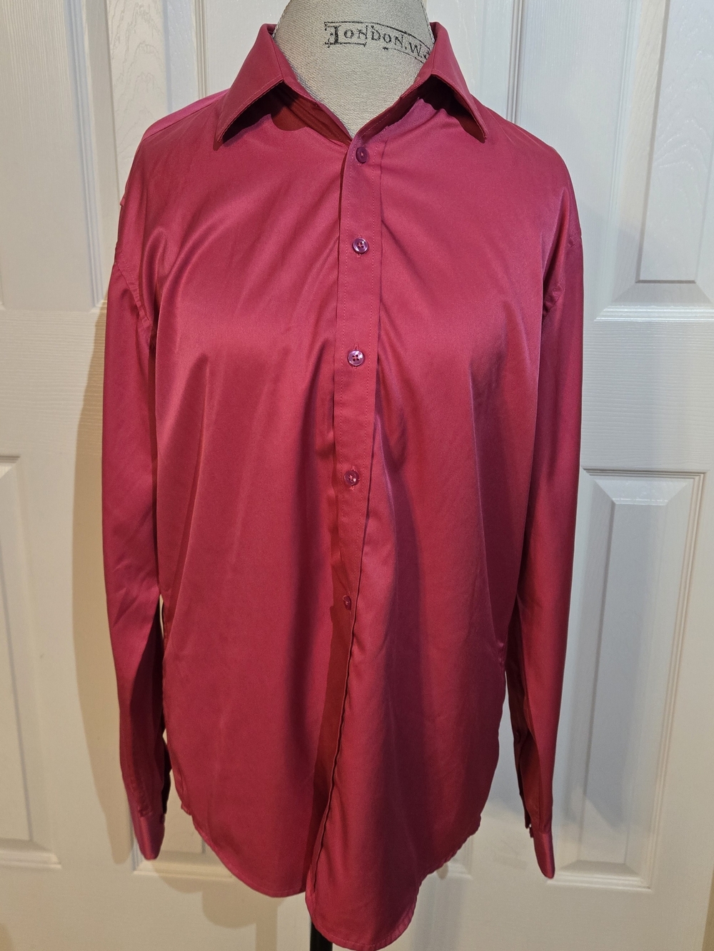 Men’s Fuchsia Pink Dress Shirt FLEX Luxury Collection Size M